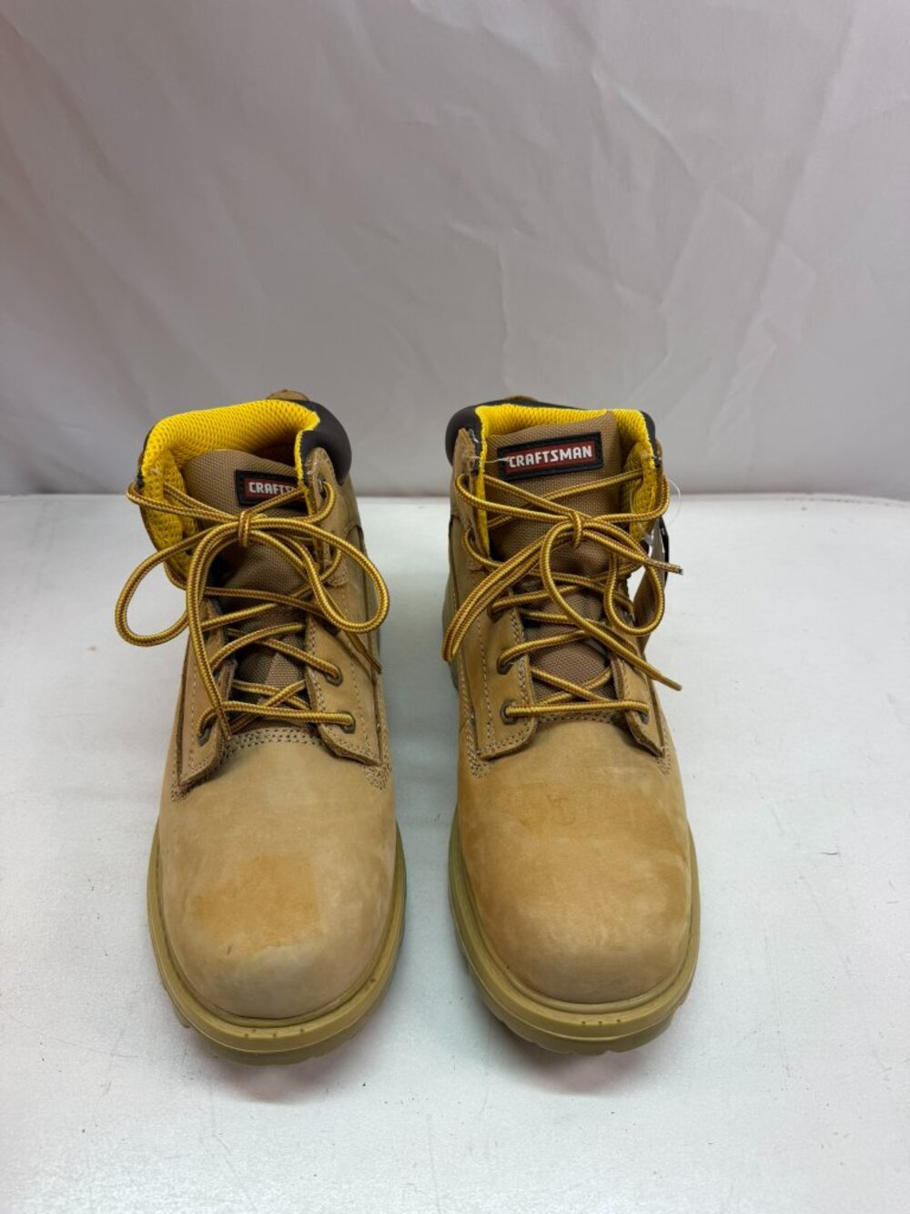 Craftsman Men Kujo Leather Work Boots 7" Wheat New With Tags Size 9.5
